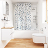 Croydex Blue Terrazzo Design Shower Curtain - 1800 x 1800mm