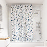 Croydex Blue Terrazzo Design Shower Curtain - 1800 x 1800mm