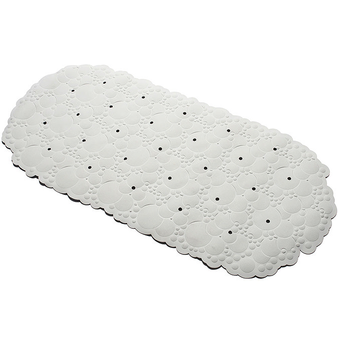 Croydex Bubbles Anti-Bacterial Rubber Bath Mat White - AG320022 Profile Large Image