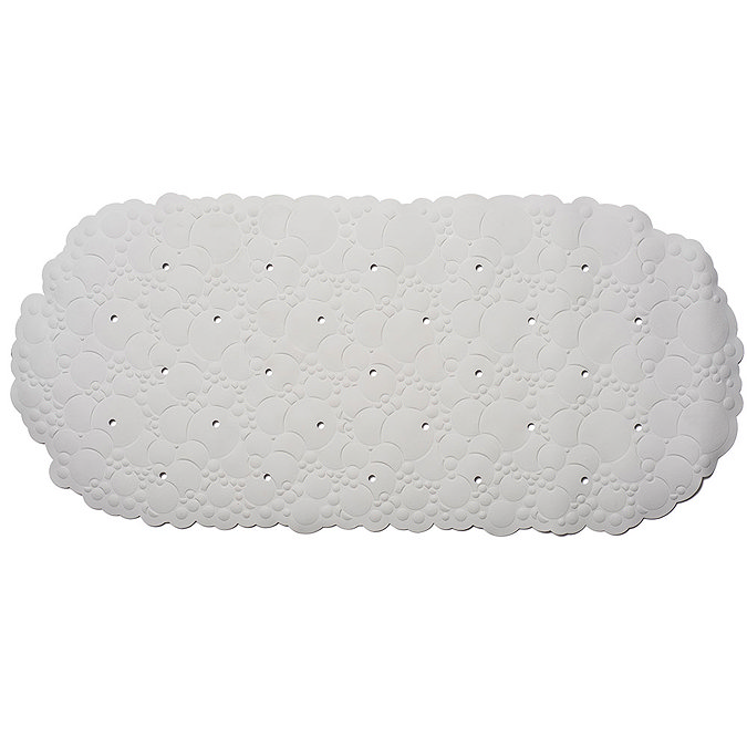 Croydex Bubbles Anti-Bacterial Rubber Bath Mat White - AG320022  In Bathroom Large Image