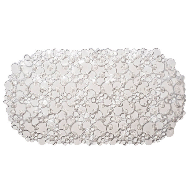 Croydex Bubbles PVC Bath Mat - 700 x 350mm - Clear - AH220732