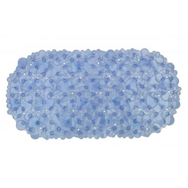 Croydex Bubbles PVC Bath Mat - 700 x 350mm - Blue - AH220724 Profile Large Image