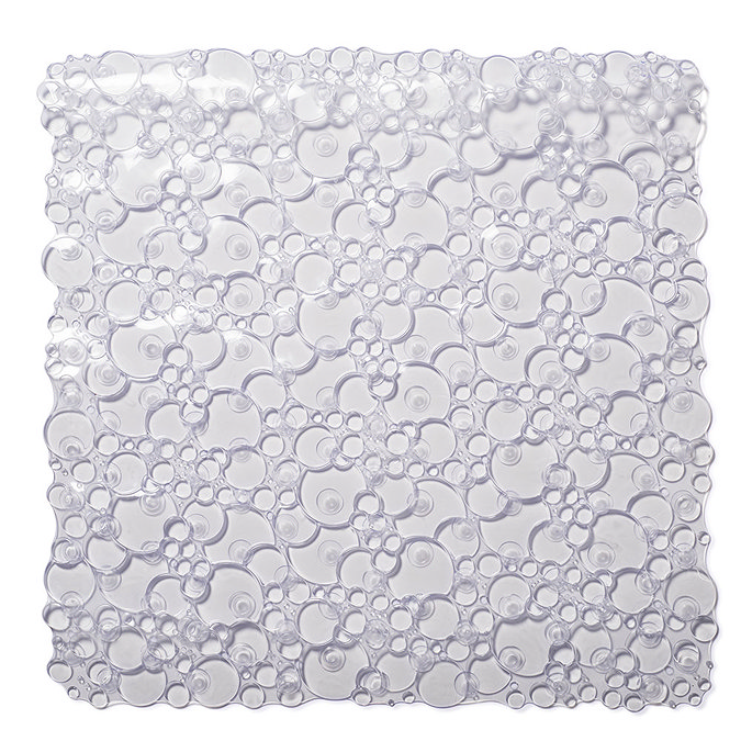 Croydex Bubbles PVC Shower Mat - 530 x 530mm - Clear - AH220832  Profile Large Image