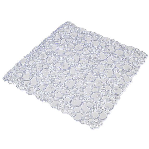 Croydex Bubbles PVC Shower Mat 530 x 530mm Clear AH220832
