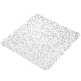 Croydex Bubbles PVC Shower Mat - 530 x 530mm - Clear - AH220832  Large Image