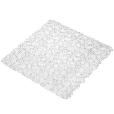 Croydex Bubbles PVC Shower Mat - 530 x 530mm - Clear - AH220832  Profile Large Image