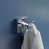 Croydex Camberwell Flexi-Fix Chrome Double Robe Hook