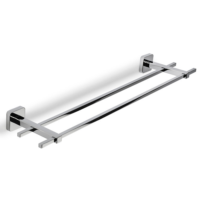 Croydex Camberwell Flexi-Fix Chrome Double Towel Rail