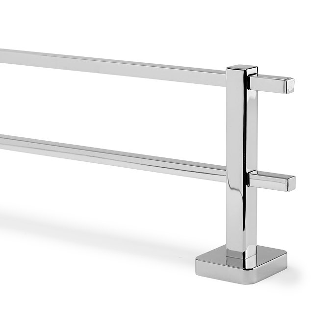 Croydex Camberwell Flexi-Fix Chrome Double Towel Rail
