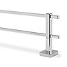 Croydex Camberwell Flexi-Fix Chrome Double Towel Rail
