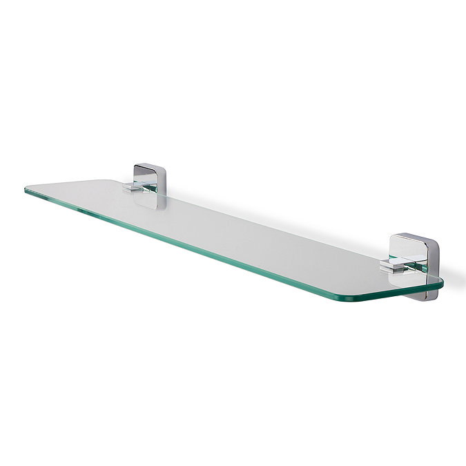 Croydex Camberwell Flexi-Fix Chrome Glass Shelf