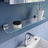 Croydex Camberwell Flexi-Fix Chrome Glass Shelf