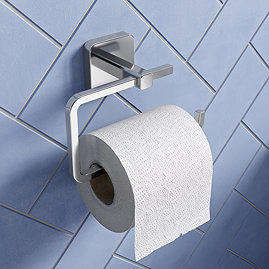 Croydex Camberwell Flexi-Fix Chrome Toilet Roll Holder