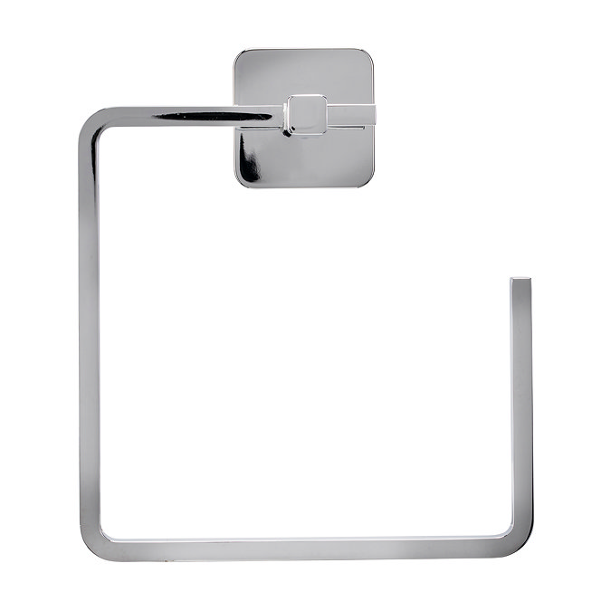 Croydex Camberwell Flexi-Fix Chrome Towel Ring