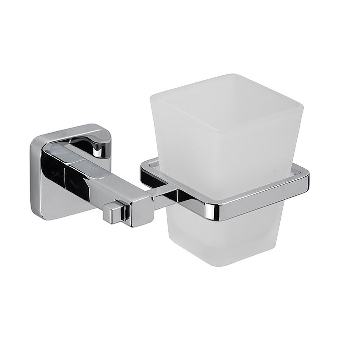 Croydex Camberwell Flexi-Fix Tumbler & Chrome Holder