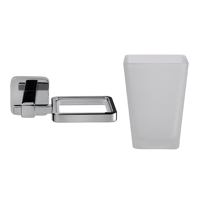Croydex Camberwell Flexi-Fix Tumbler & Chrome Holder
