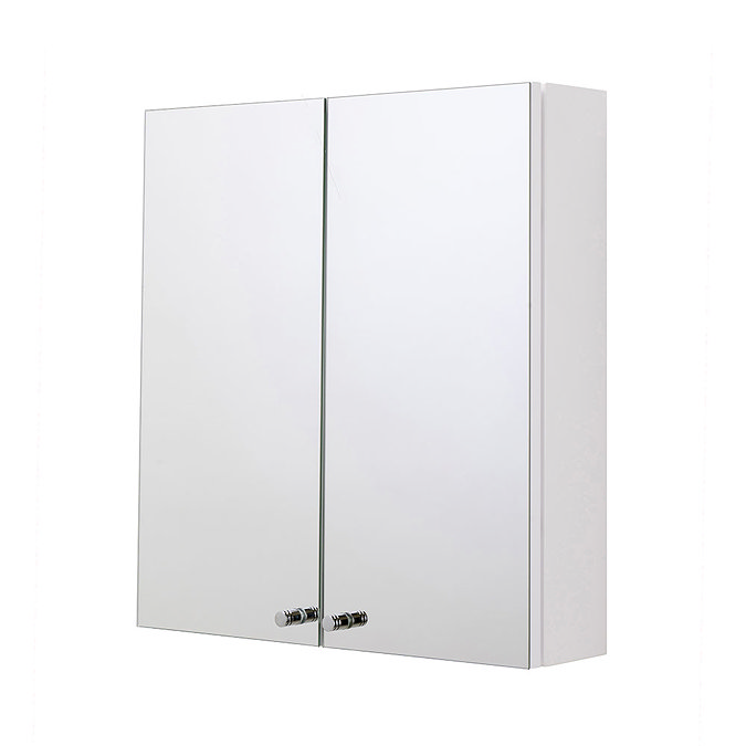 Croydex Carra White Double Door Mirror Cabinet