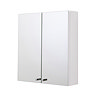 Croydex Carra White Double Door Mirror Cabinet