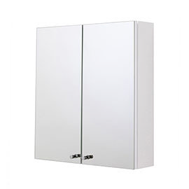 Croydex Carra White Double Door Mirror Cabinet - WC450822 Medium Image