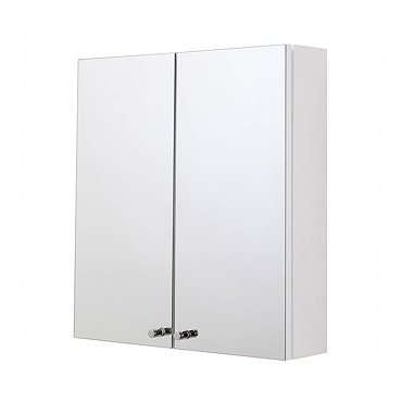 Croydex Carra White Double Door Mirror Cabinet - WC450822  Profile Large Image