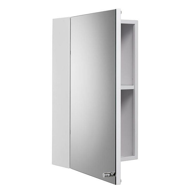 Croydex Carra White Single Door Mirror Cabinet - WC450622  Profile Large Image