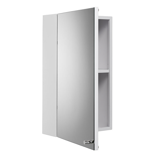 Croydex Carra White Single Door Mirror WC450622