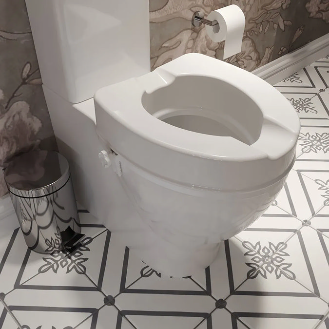 Croydex Carragh Raised Toilet Seat - White
