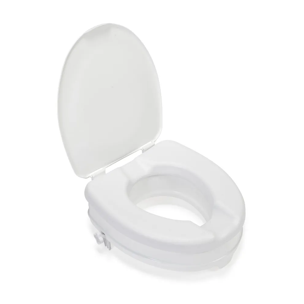 Croydex Carragh Raised Toilet Seat with Lid White