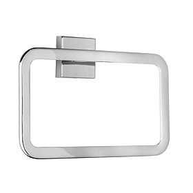 Croydex Cheadle Flexi-Fix Towel Ring - Chrome Large Image