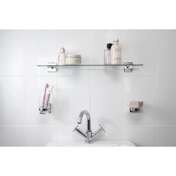 Croydex Chester FlexiFix Glass Shelf QM441441
