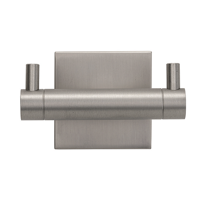 Croydex Chiswick Wall Mounted Flexi Fix Double Robe Hook - Brushed Nickel