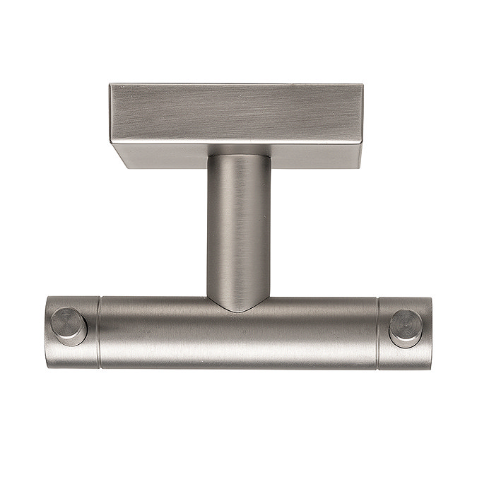 Croydex Chiswick Wall Mounted Flexi Fix Double Robe Hook - Brushed Nickel