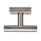 Croydex Chiswick Wall Mounted Flexi Fix Double Robe Hook - Brushed Nickel