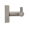 Croydex Chiswick Wall Mounted Flexi Fix Double Robe Hook - Brushed Nickel