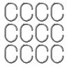 Croydex 12 C-Type Shower Curtain Rings - Chrome - AK142141  Feature Large Image