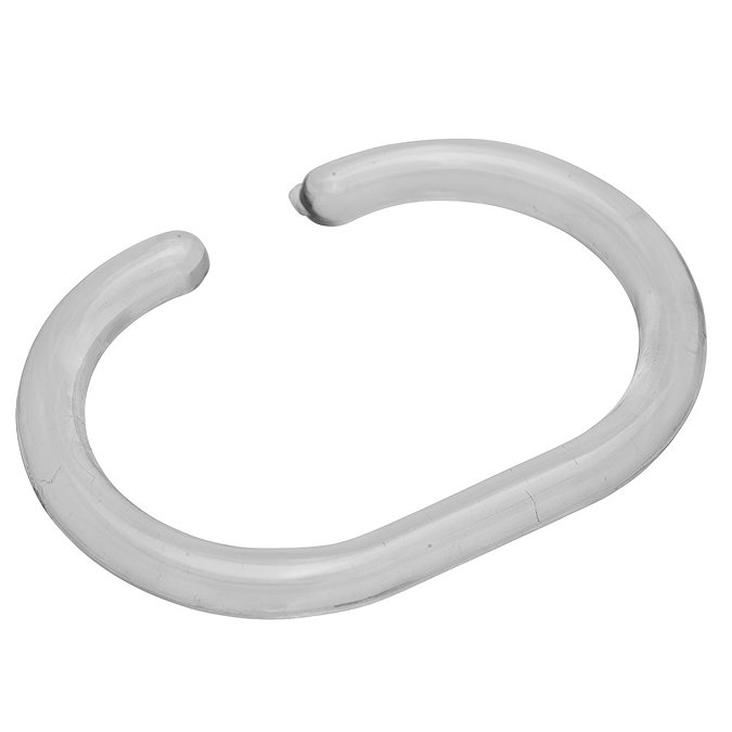 Croydex C-Type Shower Curtain Rings - Clear - AK142132  Profile Large Image