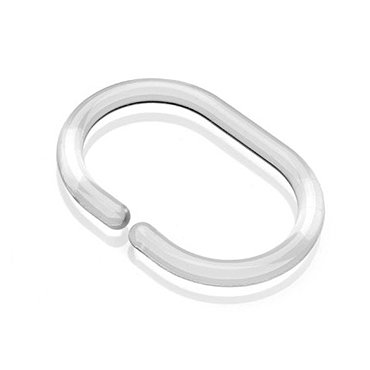 Croydex C-Type Shower Curtain Rings - Clear - AK142132  Profile Large Image