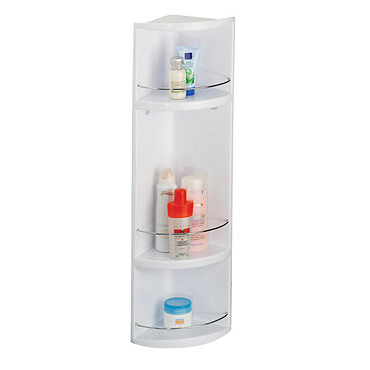 Croydex Compact 3-Tier ABS Bathroom Storage Unit - White - WC258022  Profile Large Image