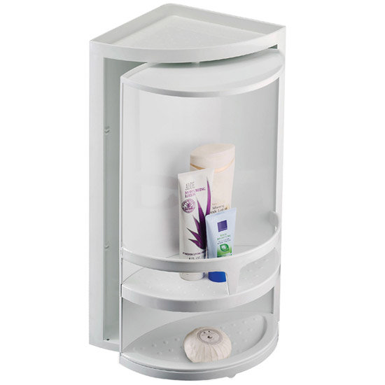Croydex Compact ABS Rotating Bathroom Storage Unit - White - WC258122 Large Image