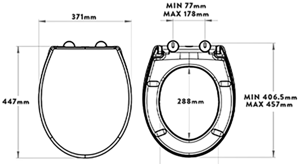 Croydex Coniston Recycled Toilet Seat with Soft Close & Quick Release