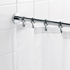 Croydex Contemporary Luxury Chrome Round Shower Curtain Rod