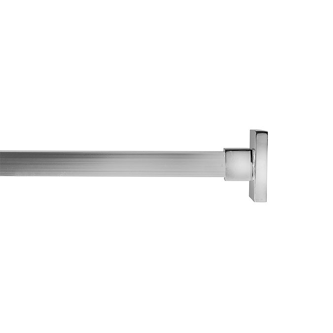 Croydex Contemporary Luxury Chrome Square Shower Curtain Rod - AD116441  Standard Large Image