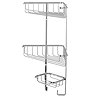 Croydex Corner Shower Storage Basket Chrome - 3 Tier  Profile Large Image