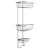 Croydex Corner Shower Storage Basket Chrome - 3 Tier  Feature Large Image