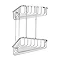 Croydex Corner Shower Storage Basket Chrome (Medium - 2 Tier) Large Image