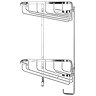 Croydex Corner Shower Storage Basket Chrome (Small - 2 Tier)  Profile Large Image