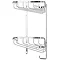 Croydex Corner Shower Storage Basket Chrome (Small - 2 Tier) Profile Large Image