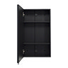Croydex Dawley Matt Black 400mm Single Door Mirror Cabinet - WC930021  Feature Large Image