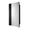 Croydex Dawley Matt Black 400mm Single Door Mirror Cabinet - WC930021  In Bathroom Large Image