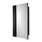 Croydex Dawley Matt Black 400mm Single Door Mirror Cabinet - WC930021  In Bathroom Large Image